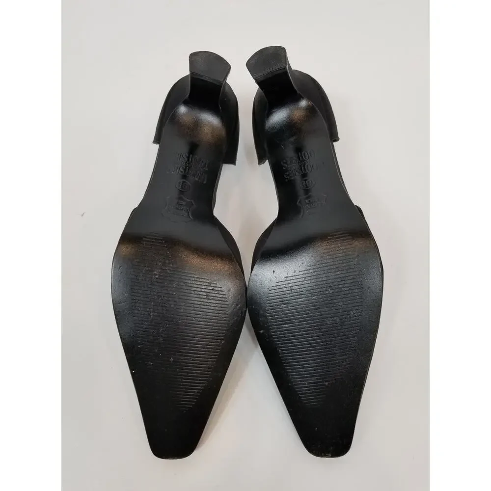 Mootsies Tootsies Collection Women's Black Satin Heels Rhinestone Women's 8.5